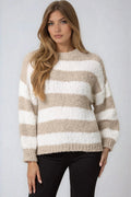 Beige Boucle Wool Blend Jumper-0